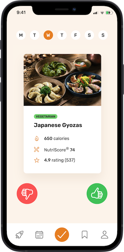 iPhone app preference selection screen